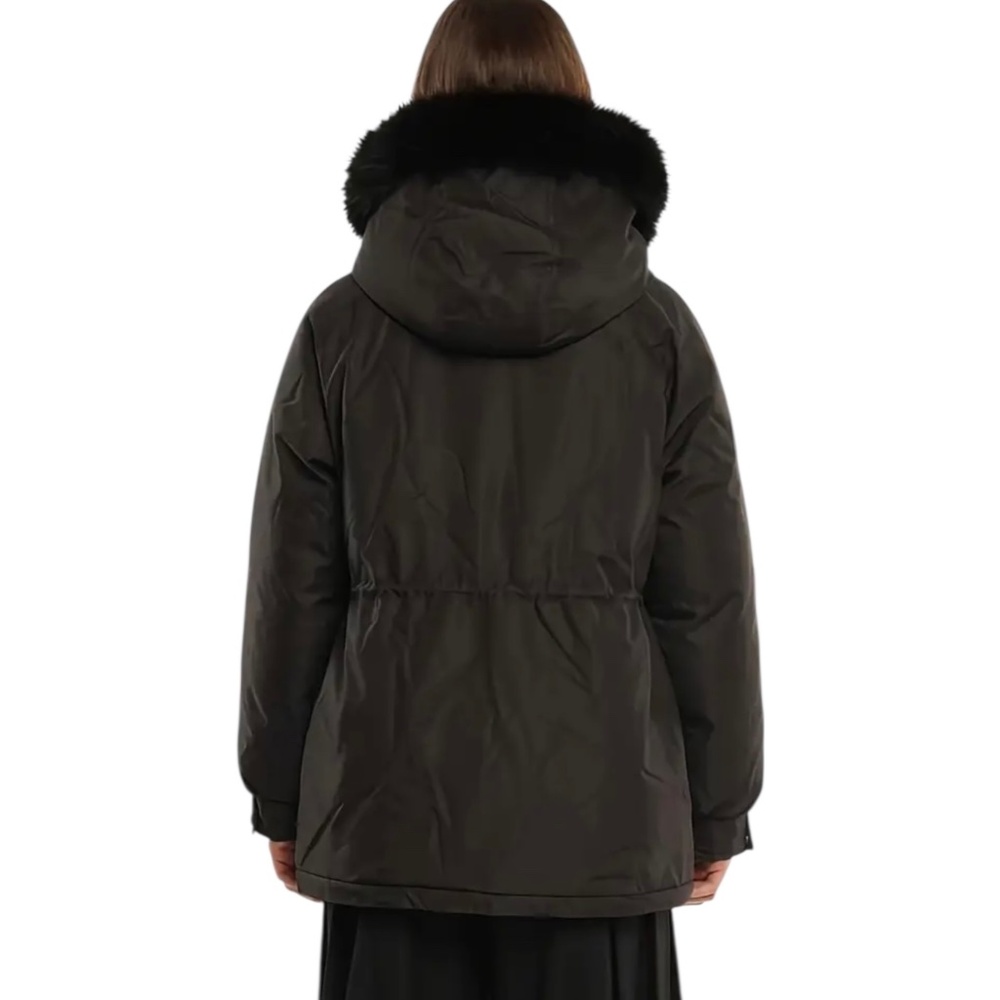 Puffit Faux Fur Mid-Length Hooded Drawstring Parka. NWT - Picture 7 of 14